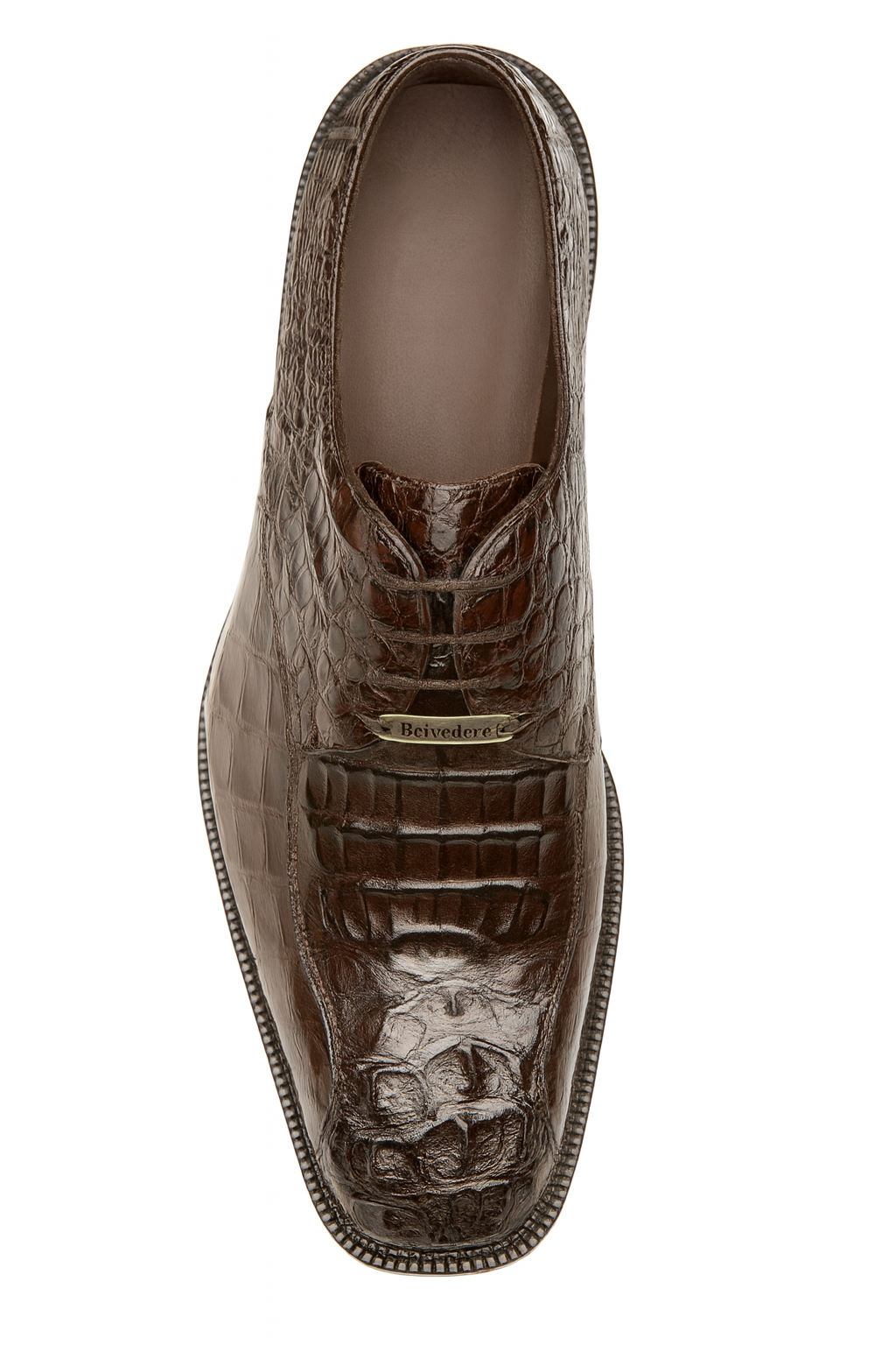 Belvedere Chapo Brown Crocodile Dress Shoe