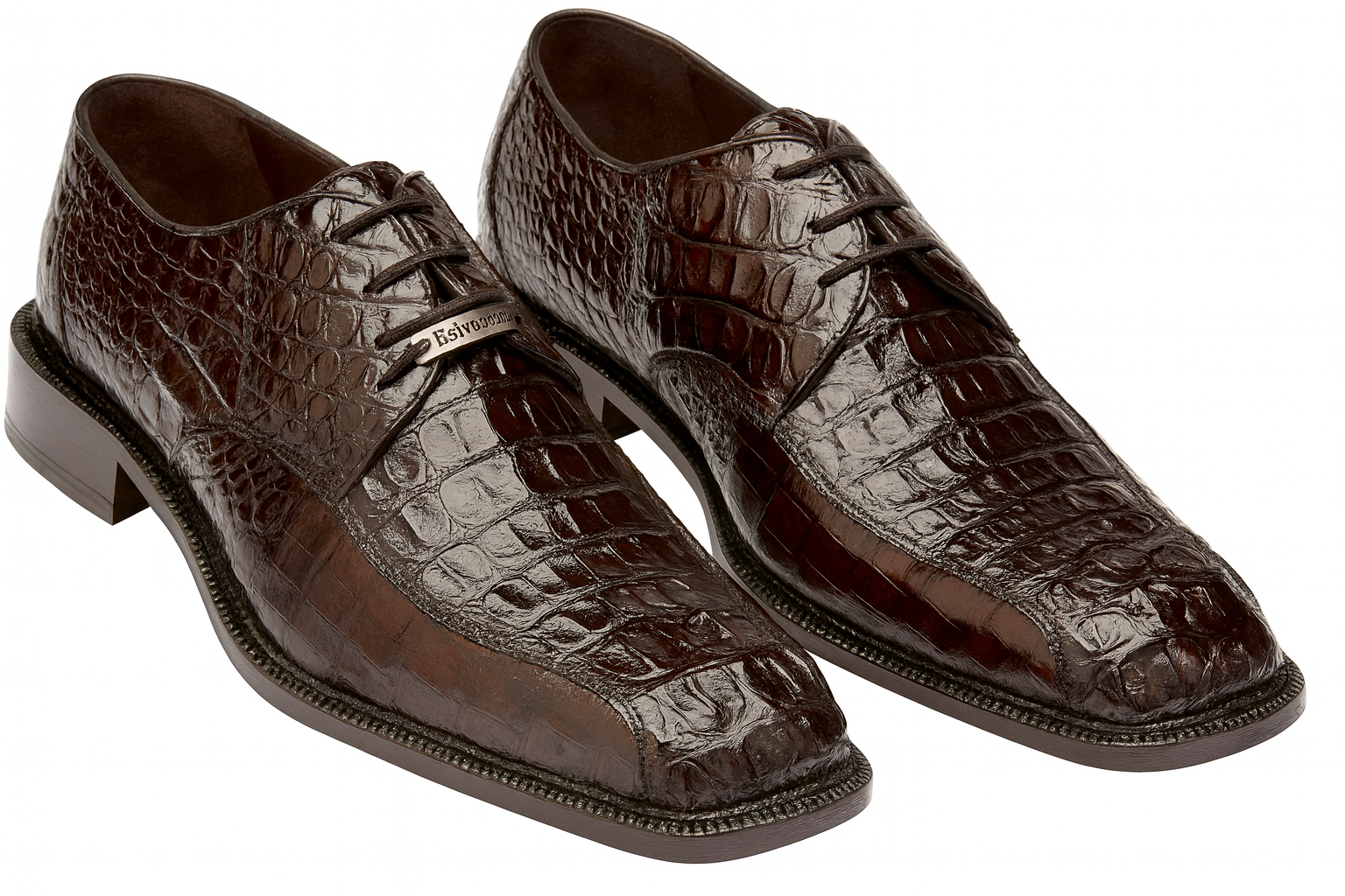 Belvedere Chapo Brown Crocodile Dress Shoe