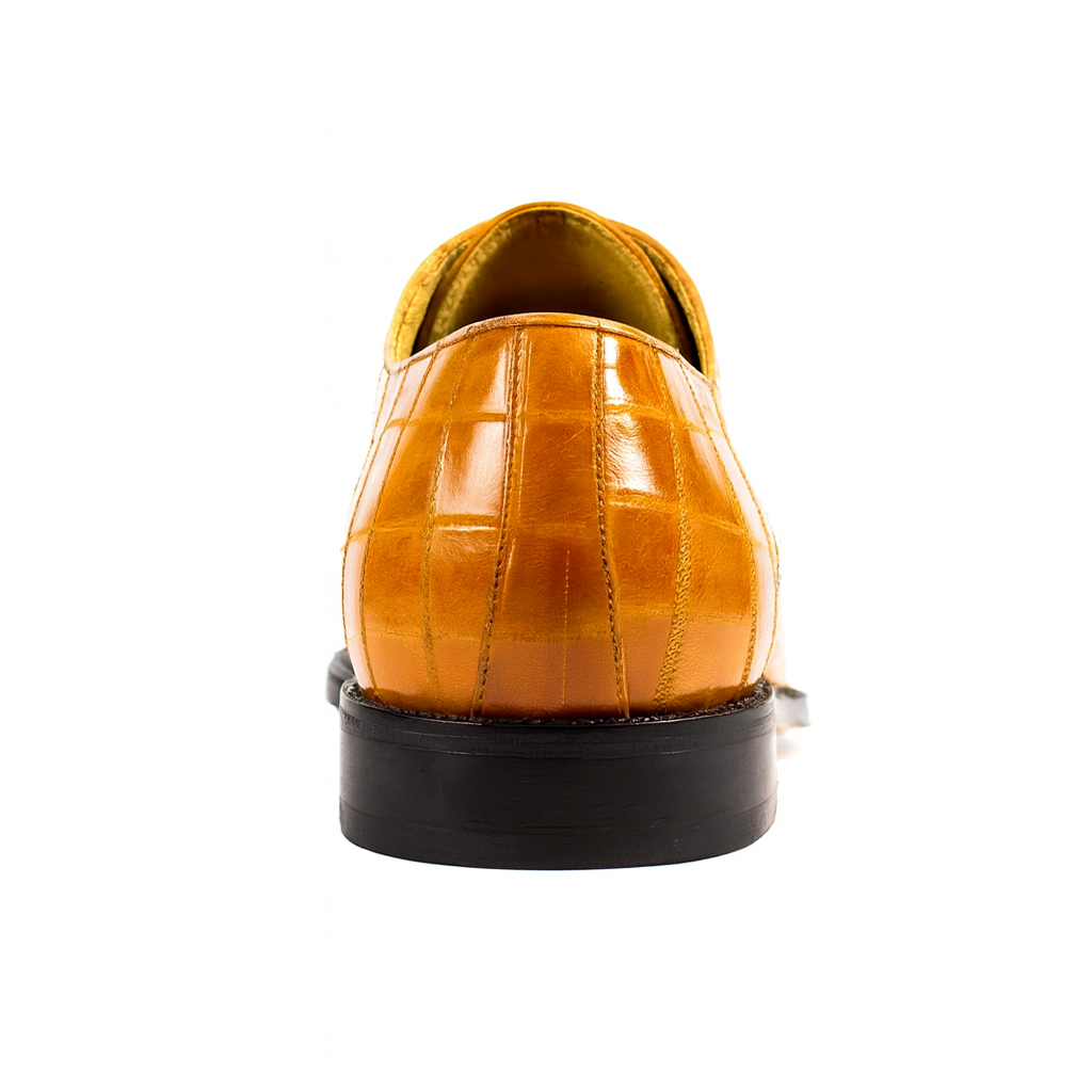 Belvedere Mare Eel & Ostrich Cap Toe Dress Shoe