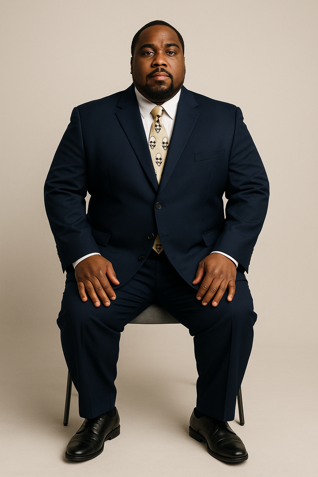Suits For Big Man BIG & TALL CHARCOAL Discounted Sale Up to Size 82 SUIT HAND MADE - Color: Dark Grey Suit