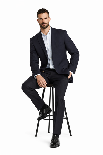 Men's Black 2 Button Dress Blazer