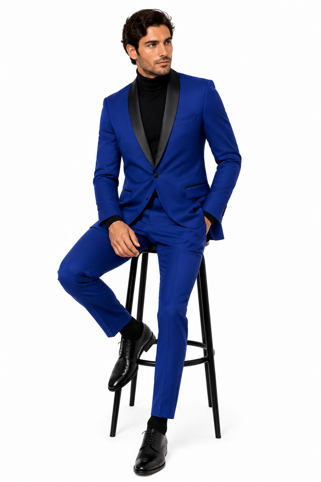 Men's Blazer Black ~ RoyalBlue Tuxedo Dinner Jacket and Blazer Two Toned