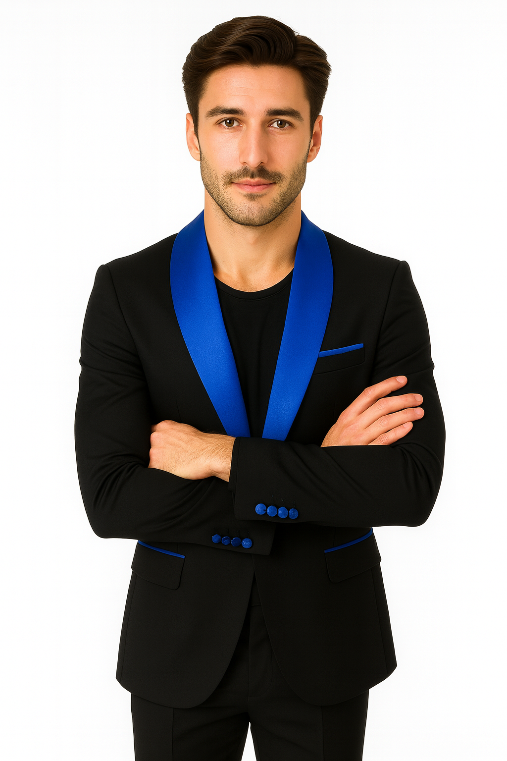 Men's Blazer Black ~ RoyalBlue Tuxedo Dinner Jacket and Blazer Two Toned