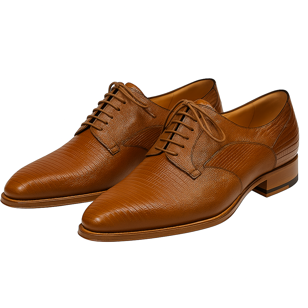 Mezlan Pegaso Lizard Black Dress Shoe