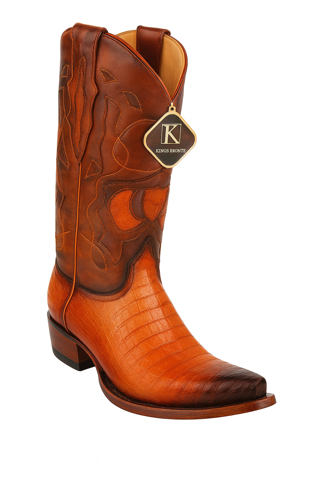 Caiman Belly Snip Toe Boots by King Exotic