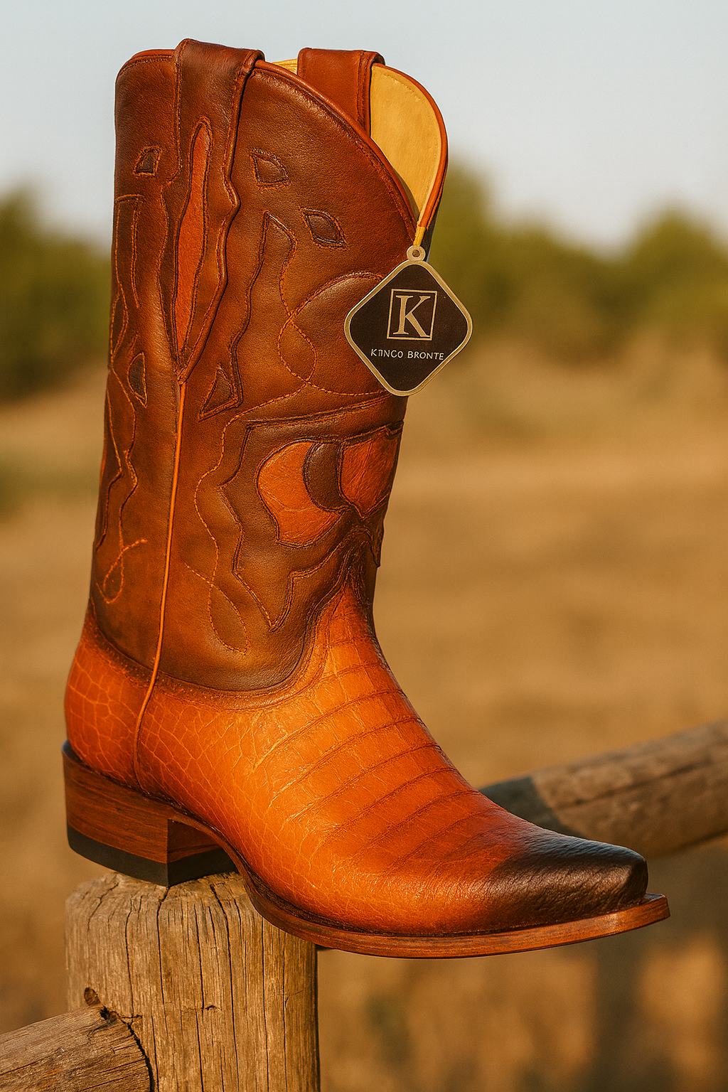 Caiman Belly Snip Toe Boots by King Exotic