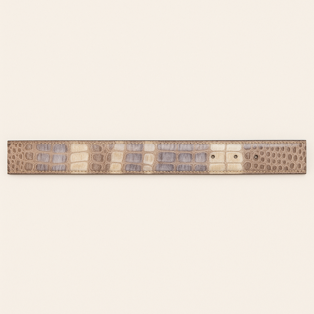 Wild West Caiman Belly Cowboy Belt for Men