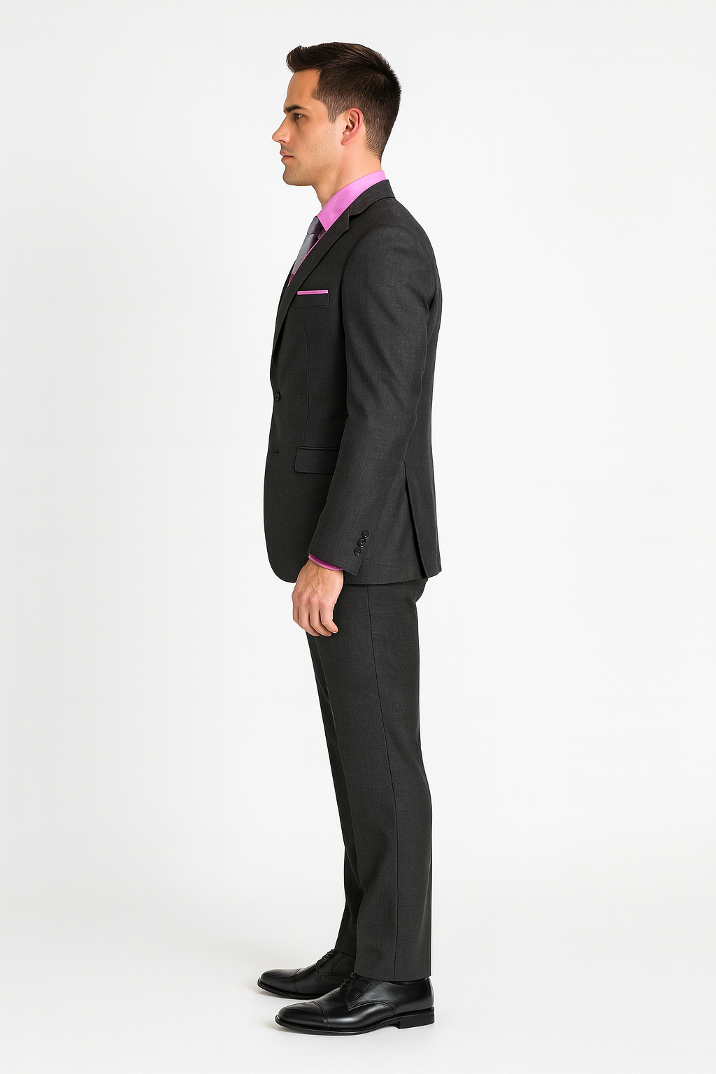 Men's Charcoal Slim Fit Cheap Priced Business Suits Clearance Sale