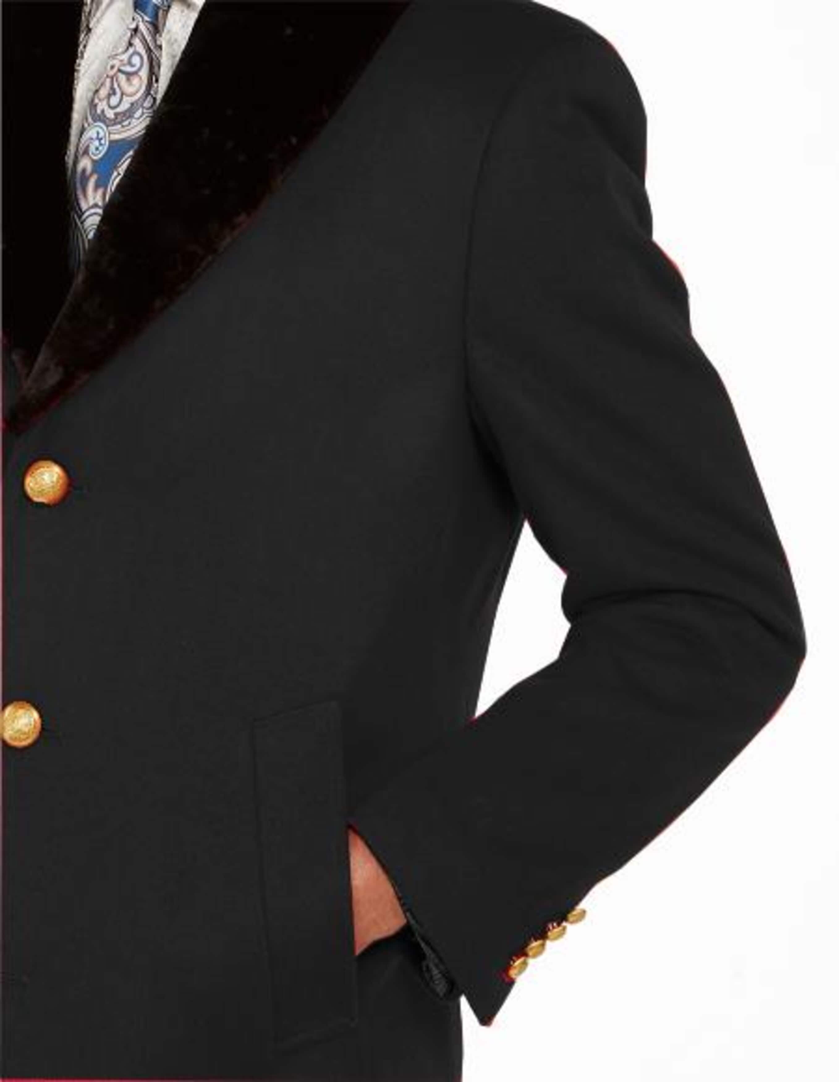 Men's Classic Fit Trim Three Quarter Overcoat