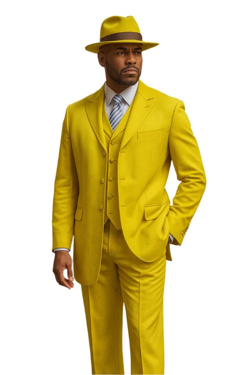 Yellow 1920s Zoot Suit for Men