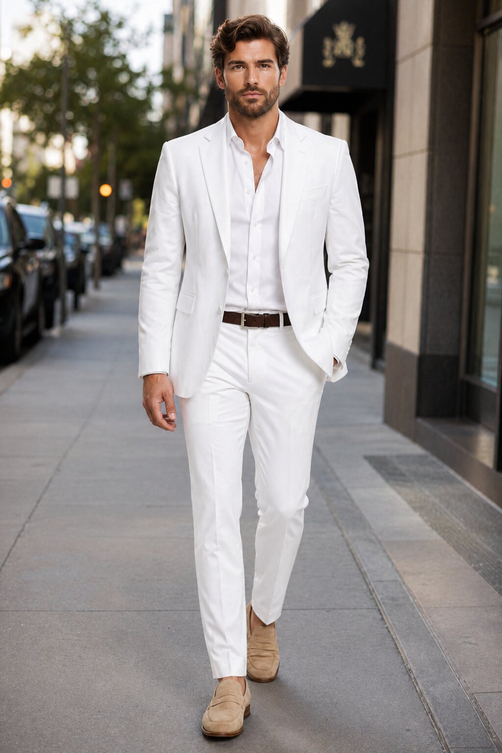 Colin Farrell Miami Vice White Suit for Men