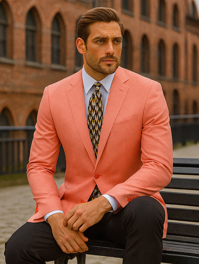 Mens Coral Blazer - Coral Sport Coat