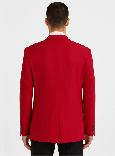 Men's RED Double Breasted Cheap Priced Blazer Jacket For Men JACKET