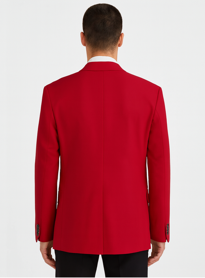 Men's RED Double Breasted Cheap Priced Blazer Jacket For Men JACKET