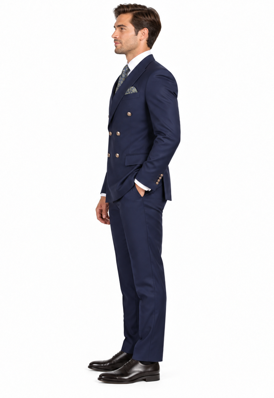 Mens Double Breasted Blazer - Navy Double Breasted Sport Coat