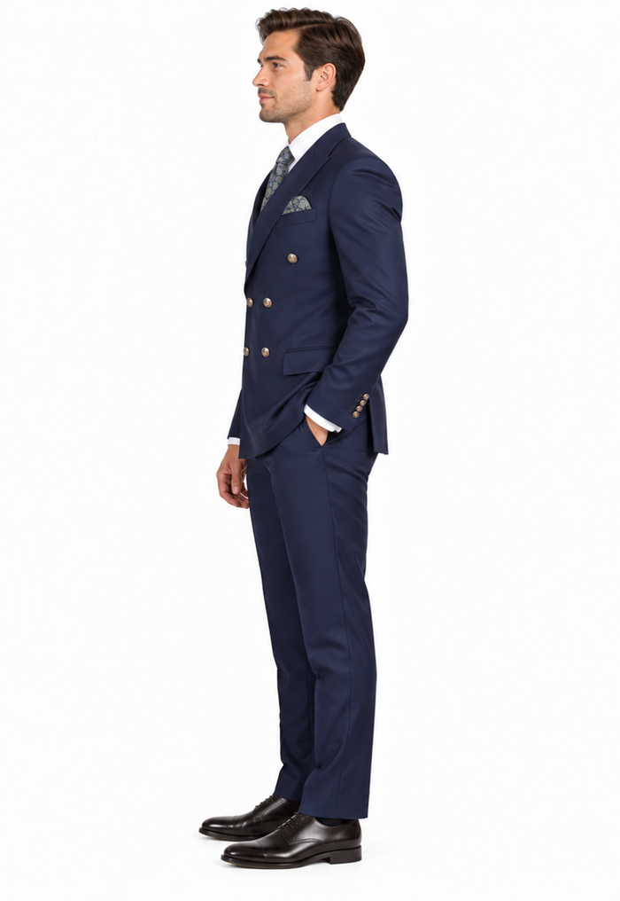 Mens Double Breasted Blazer - Navy Double Breasted Sport Coat