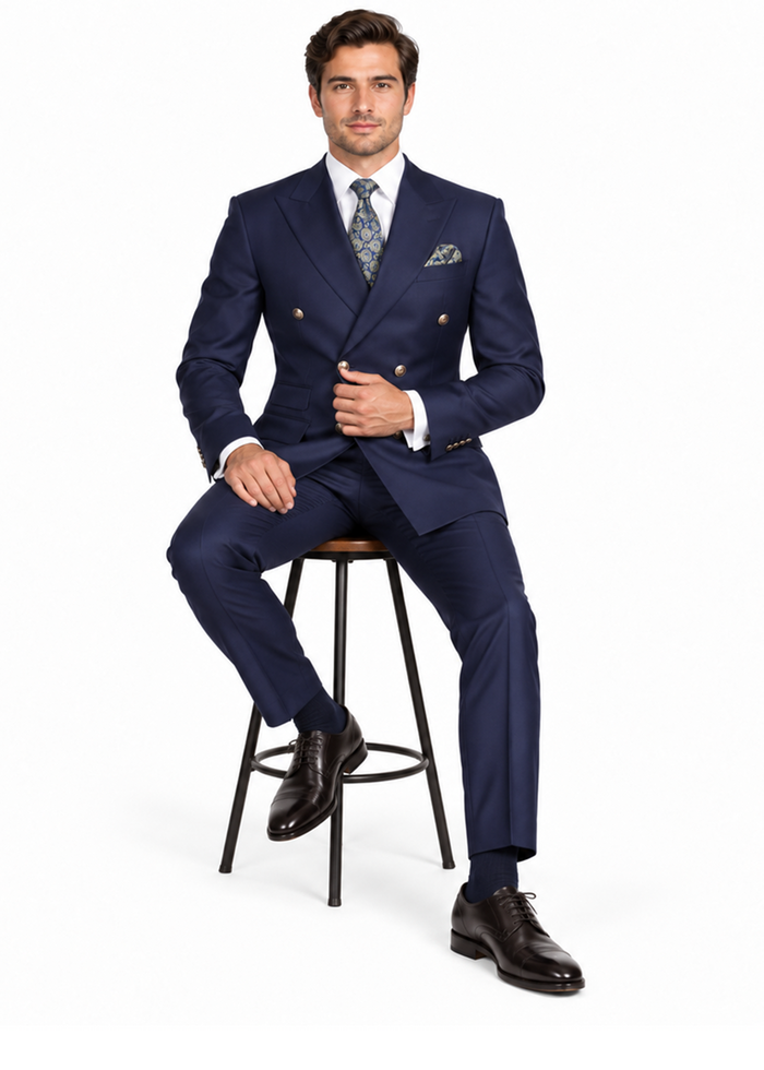 Mens Double Breasted Blazer - Navy Double Breasted Sport Coat