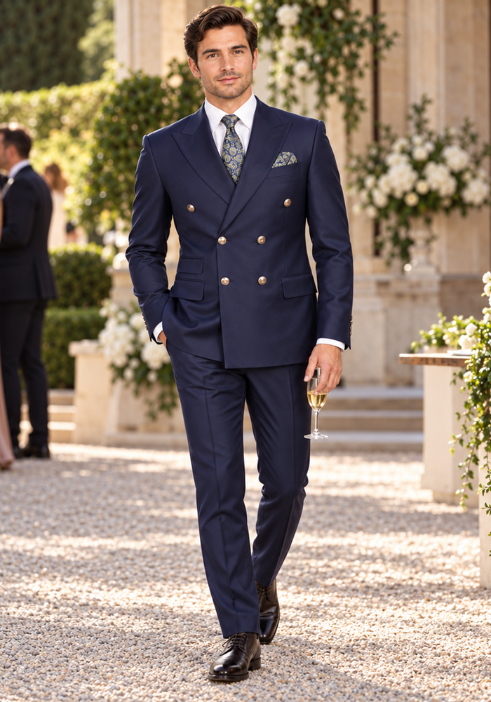 Mens Double Breasted Blazer - Navy Double Breasted Sport Coat