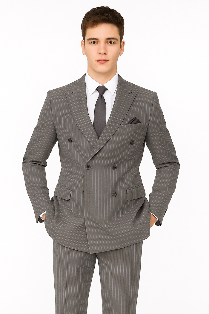 Gomez Addams Charcoal Pinstripe Costume Suit