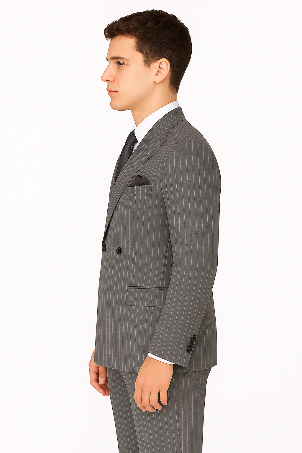 Gomez Addams Charcoal Pinstripe Costume Suit