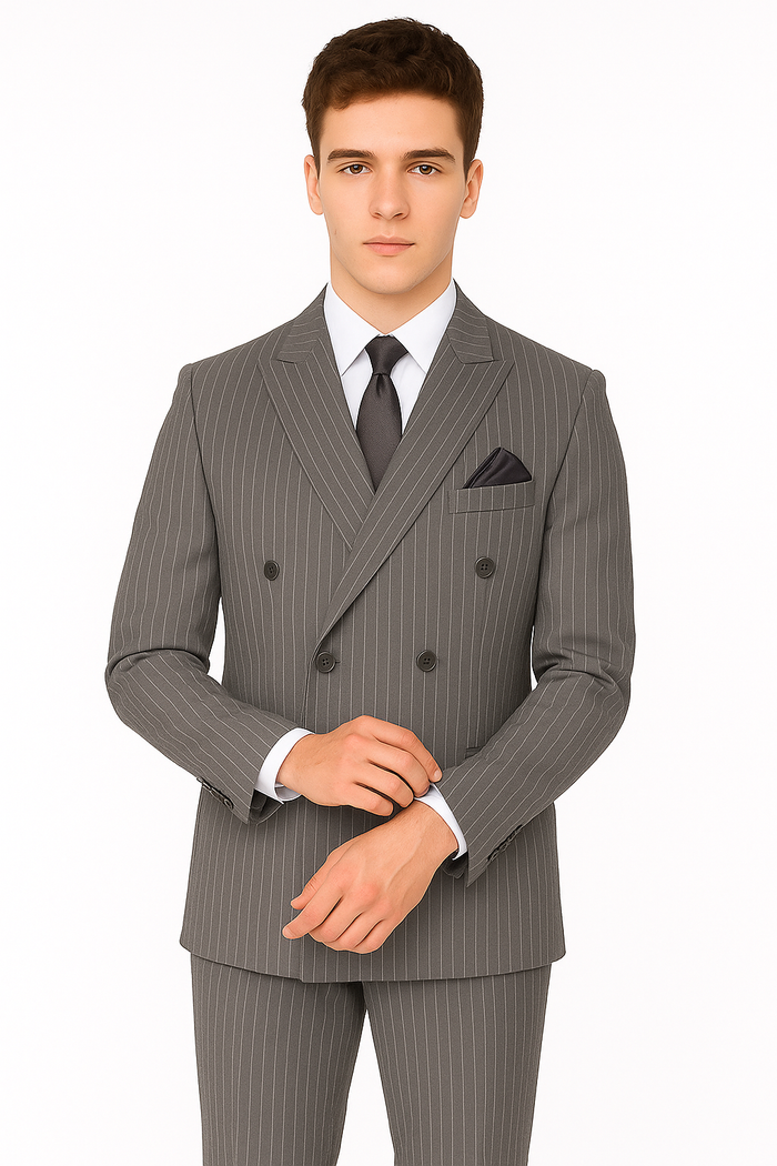 Gomez Addams Charcoal Pinstripe Costume Suit