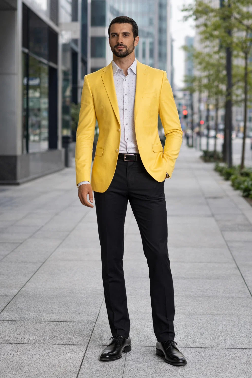 Men's Dylan Yellow 2 Button Cheap Priced Designer Fashion Dress Casual Blazer For Men On Sale European Fit Blazer