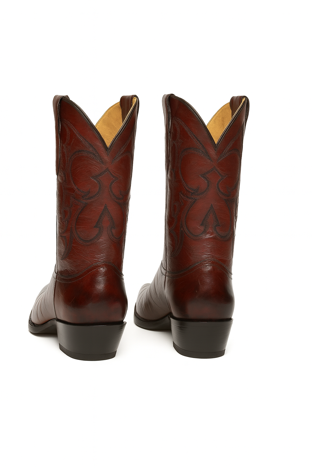 Mens Eel Cowboy Boot - "Burgundy" Boot