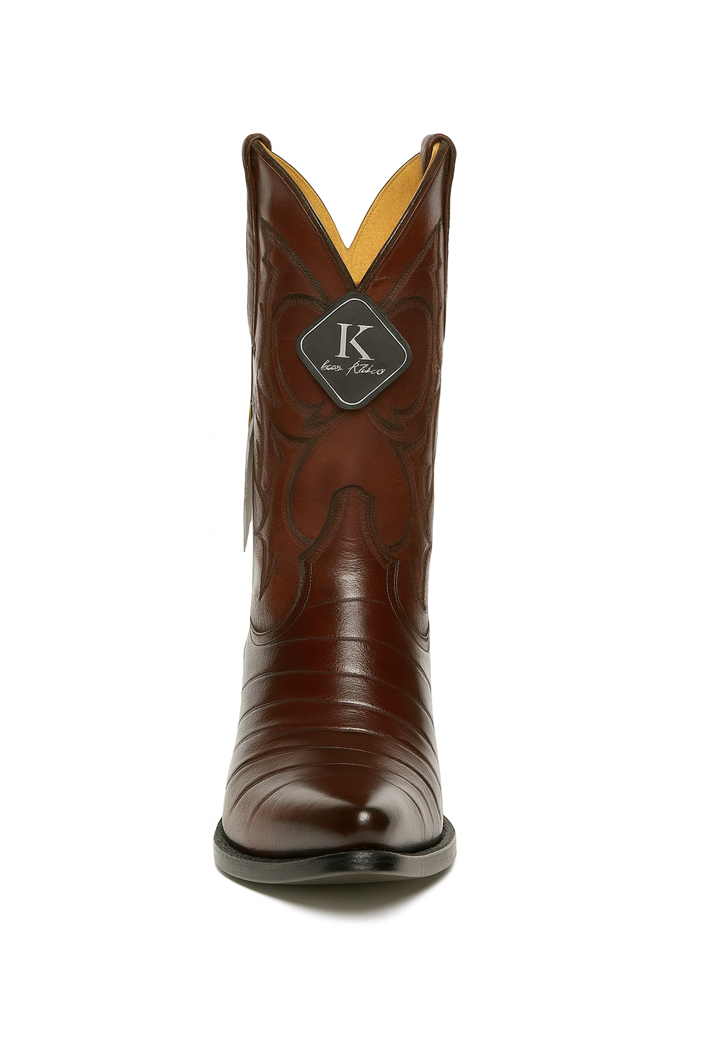 Mens Eel Cowboy Boot - "Burgundy" Boot