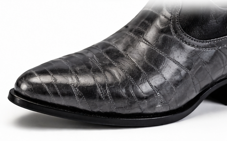 Mens Eel Cowboy Boot - "Grey" Boot