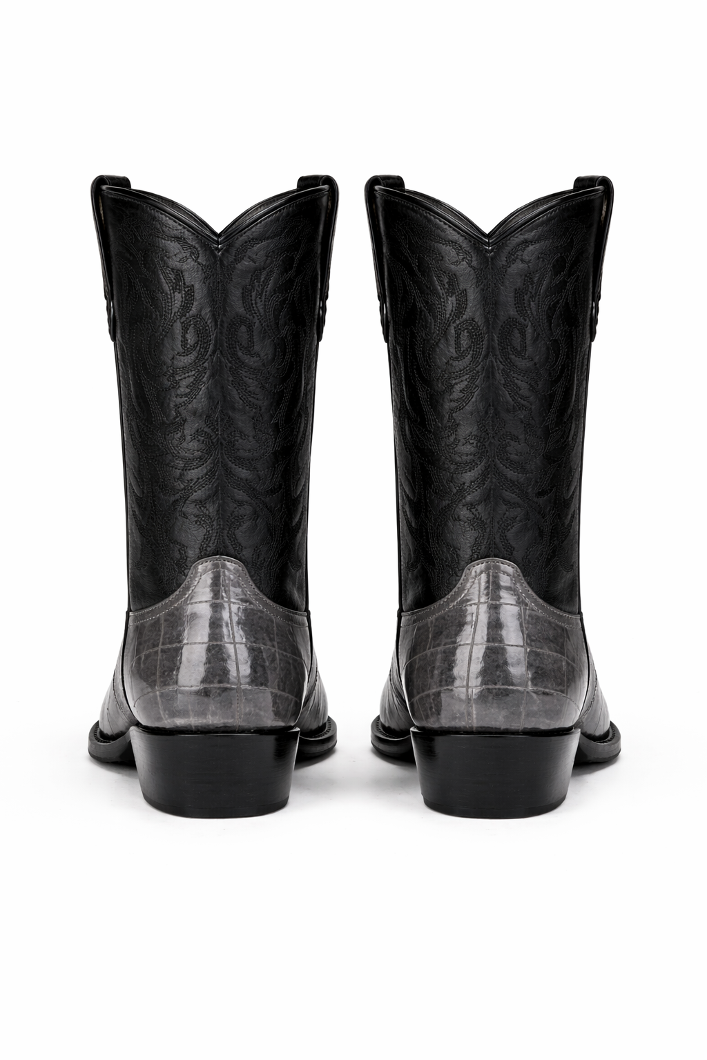 Mens Eel Cowboy Boot - "Grey" Boot