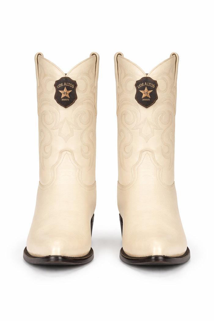 Elk Cowboy Boots White-White