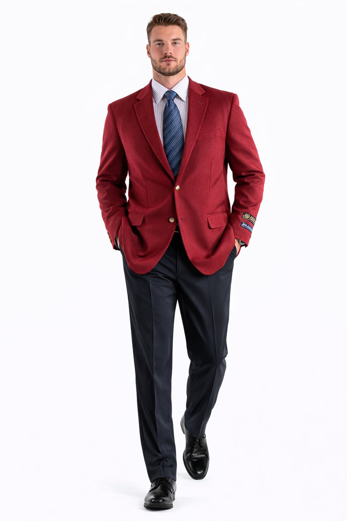 Big and Tall & Extra Long Sizes Men's Blazer With Brass Buttons
