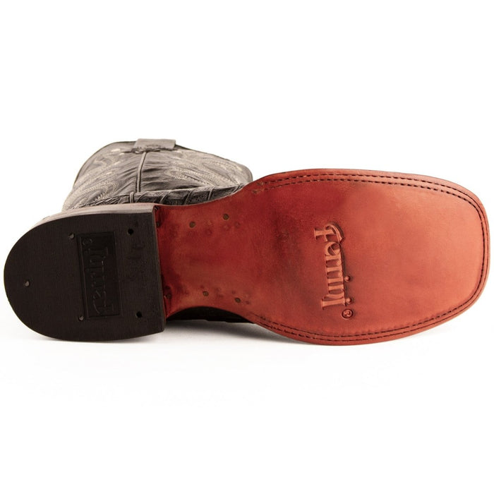 Ferrini Caiman Print Black Boots for Men