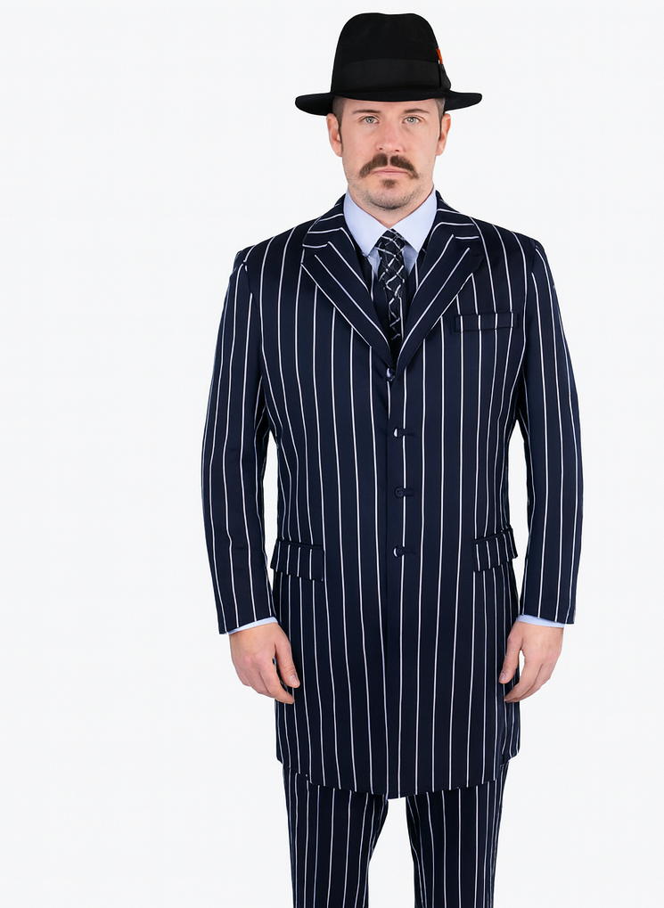 Men’s Chalk Stripe Gangster Zoot Suit