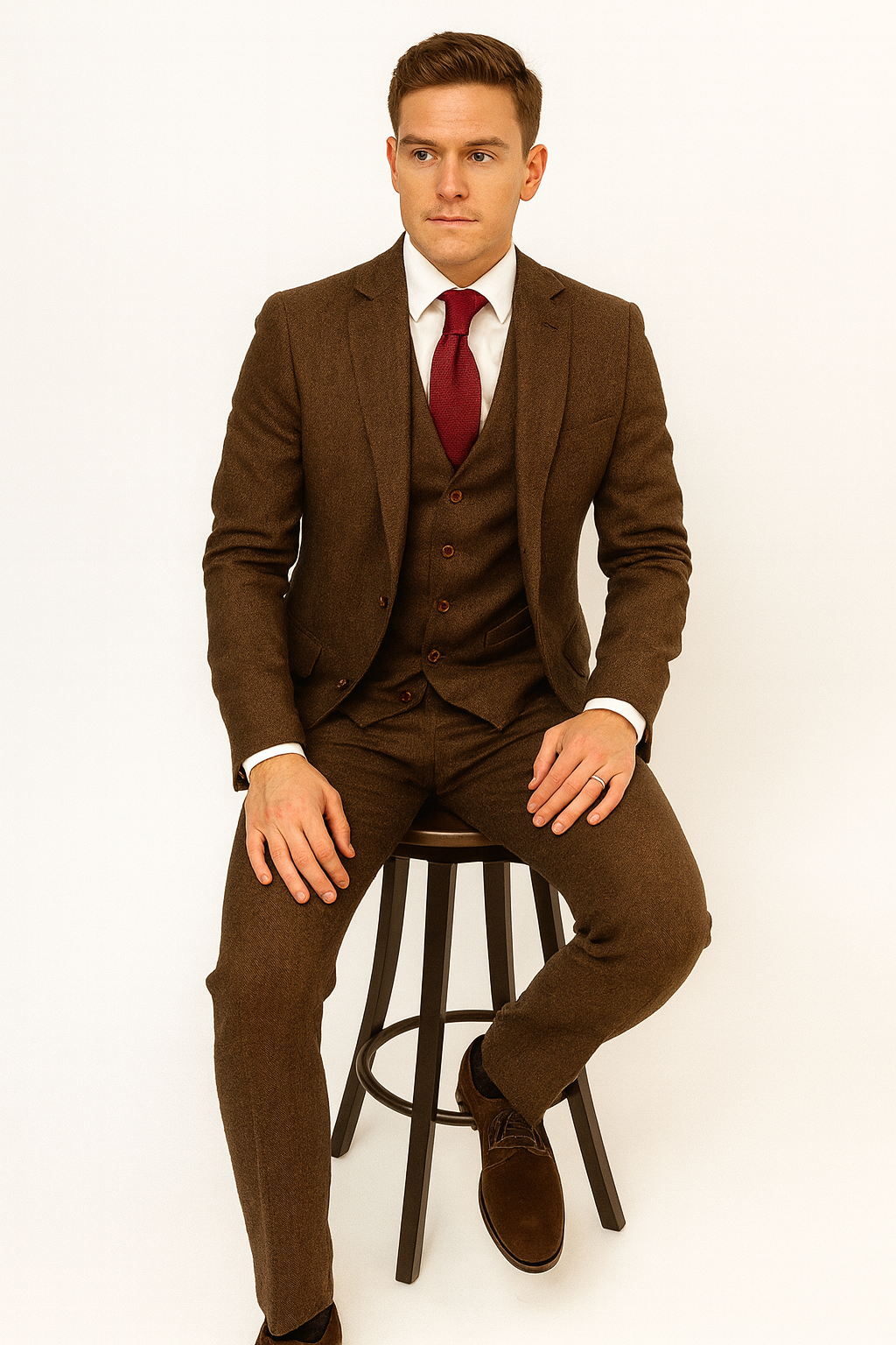 Mens Great Gatsby Costume - Great Gatsby Suit - Gatsby Clothes (Vest + Pants + Suit Shirt Tie Package)