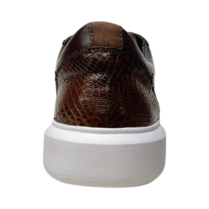 Caiman Belly Skin Brown Sneakers for Men