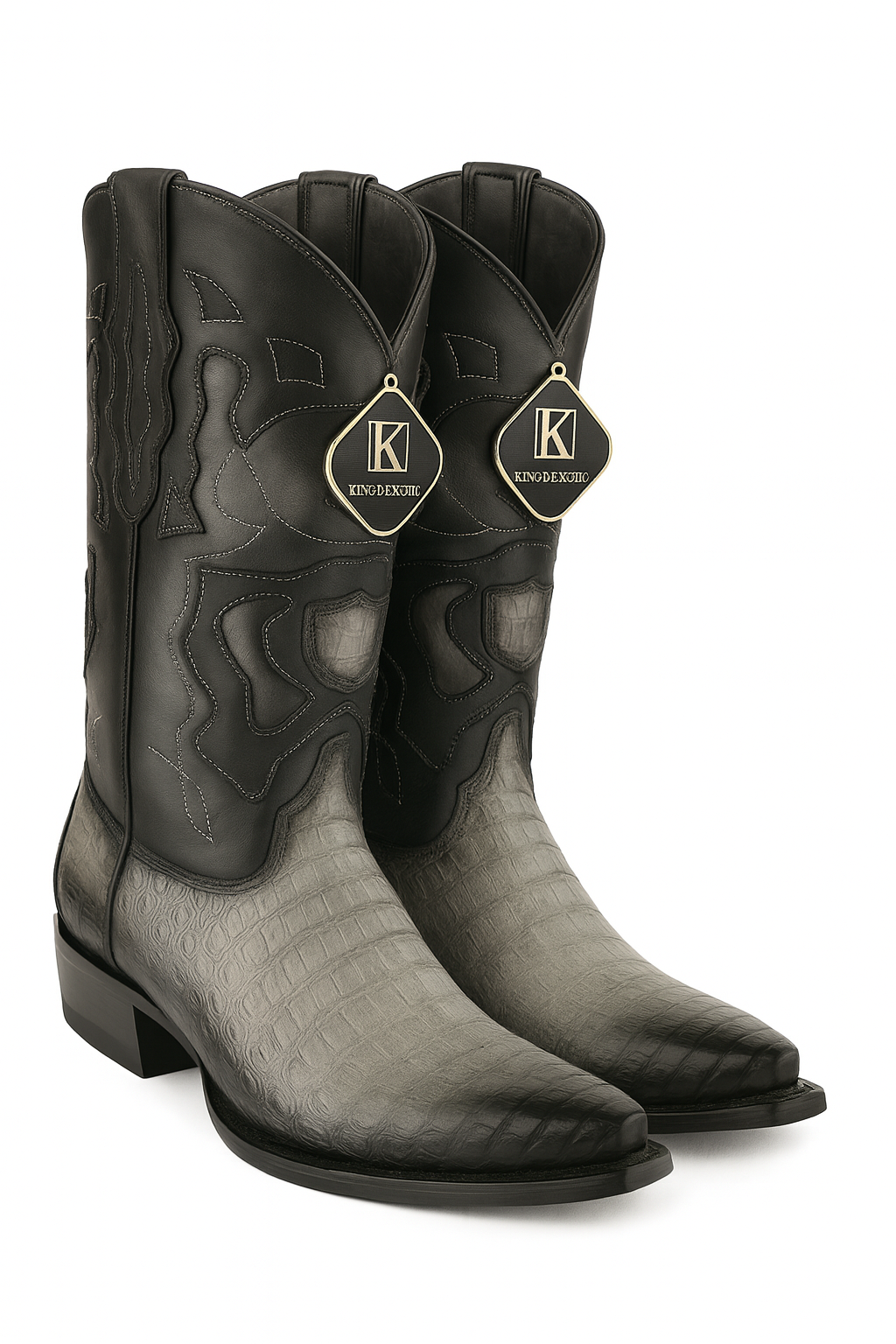 Caiman Belly Snip Toe Boots by King Exotic