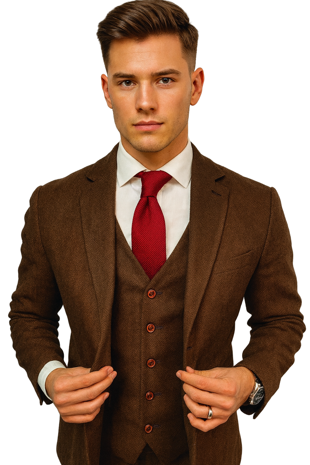 Mens Great Gatsby Costume - Great Gatsby Suit - Gatsby Clothes (Vest + Pants + Suit Shirt Tie Package)