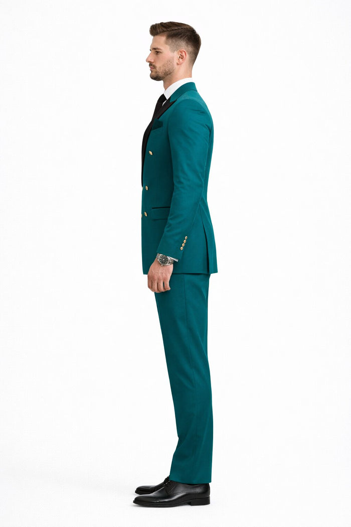 Double Breasted Tuxedo Groom Suit