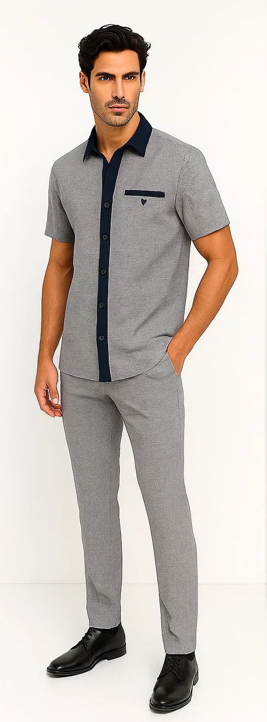 Men’s Houndstooth Walking Suit - 2 Piece Set by Zacchi