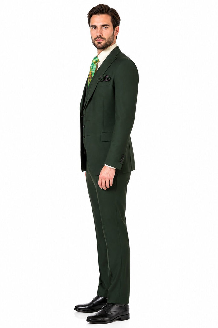 Rossi Man ELI RM117 Classic Men’s Hunter Green Suit