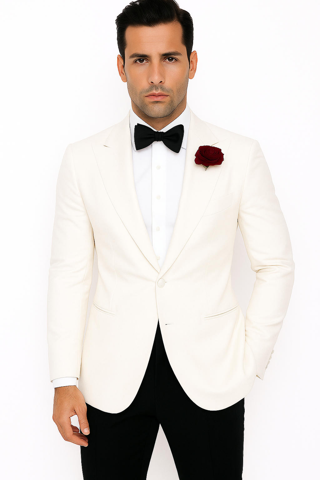 Men's James Bond Outfit Spectre 1 Button White Tuxedo Blazer