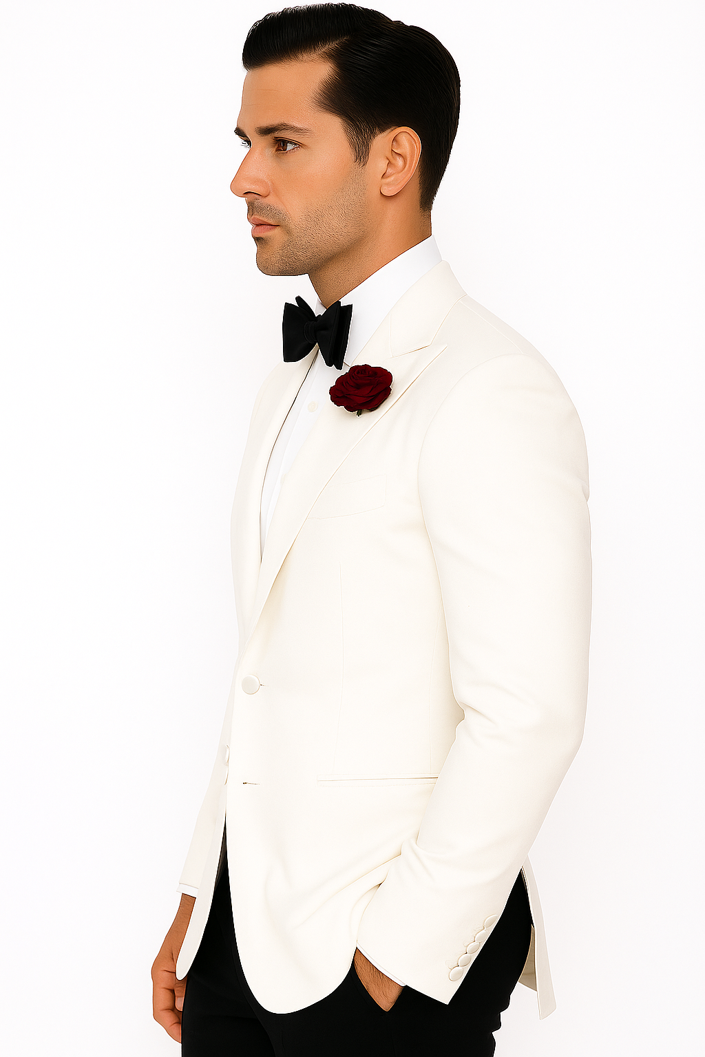 Men's James Bond Outfit Spectre 1 Button White Tuxedo Blazer