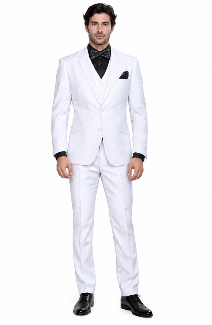 White Saturday Night Fever Disco Suit for Men