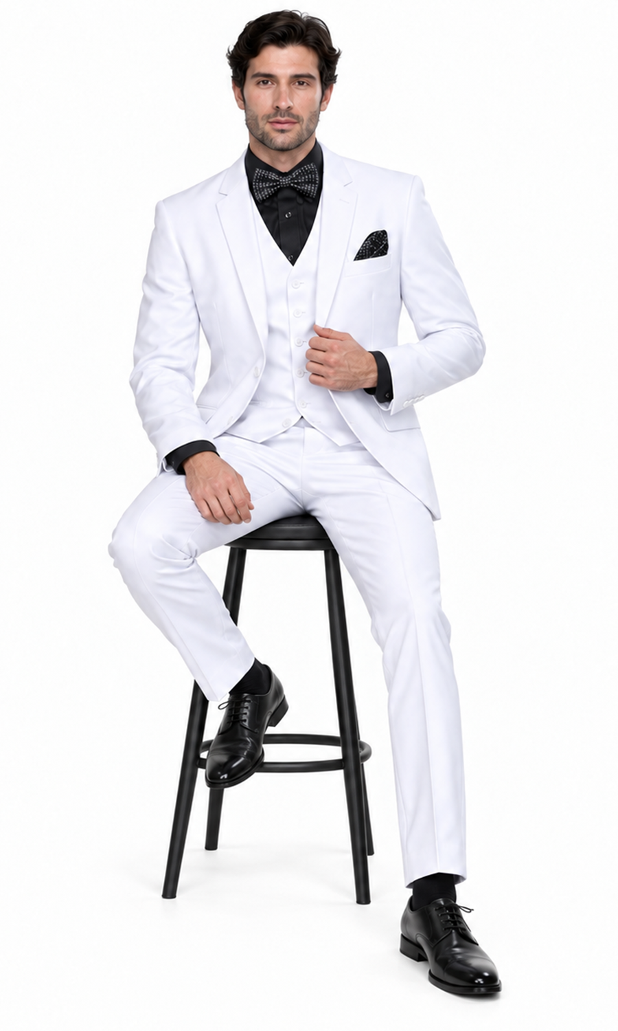 White Saturday Night Fever Disco Suit for Men