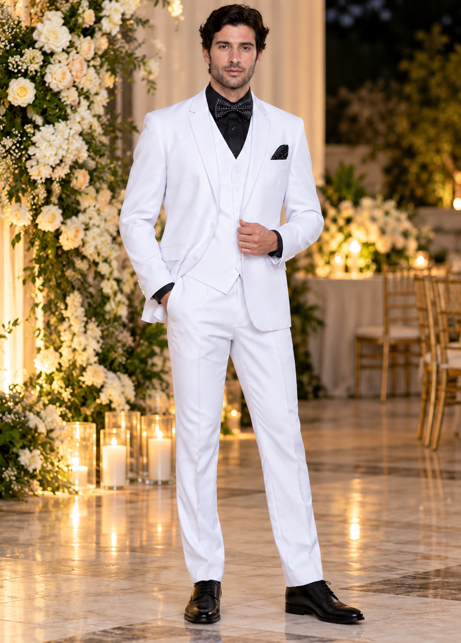 White Saturday Night Fever Disco Suit for Men