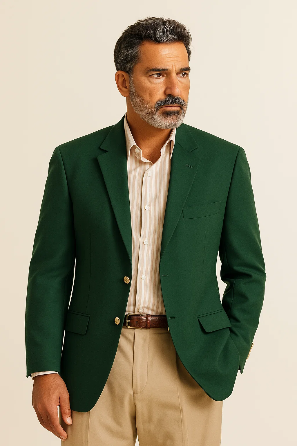green emerald velvet dress Napolean Stretch Olive Green Wool Suit – StudioSuits main image 1