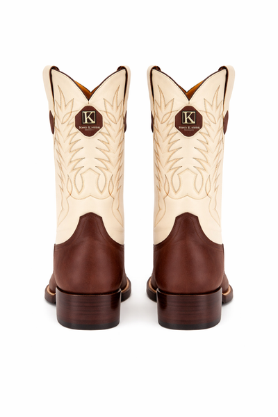 Men's Handmade Brown King Exotic Square Toe Boots