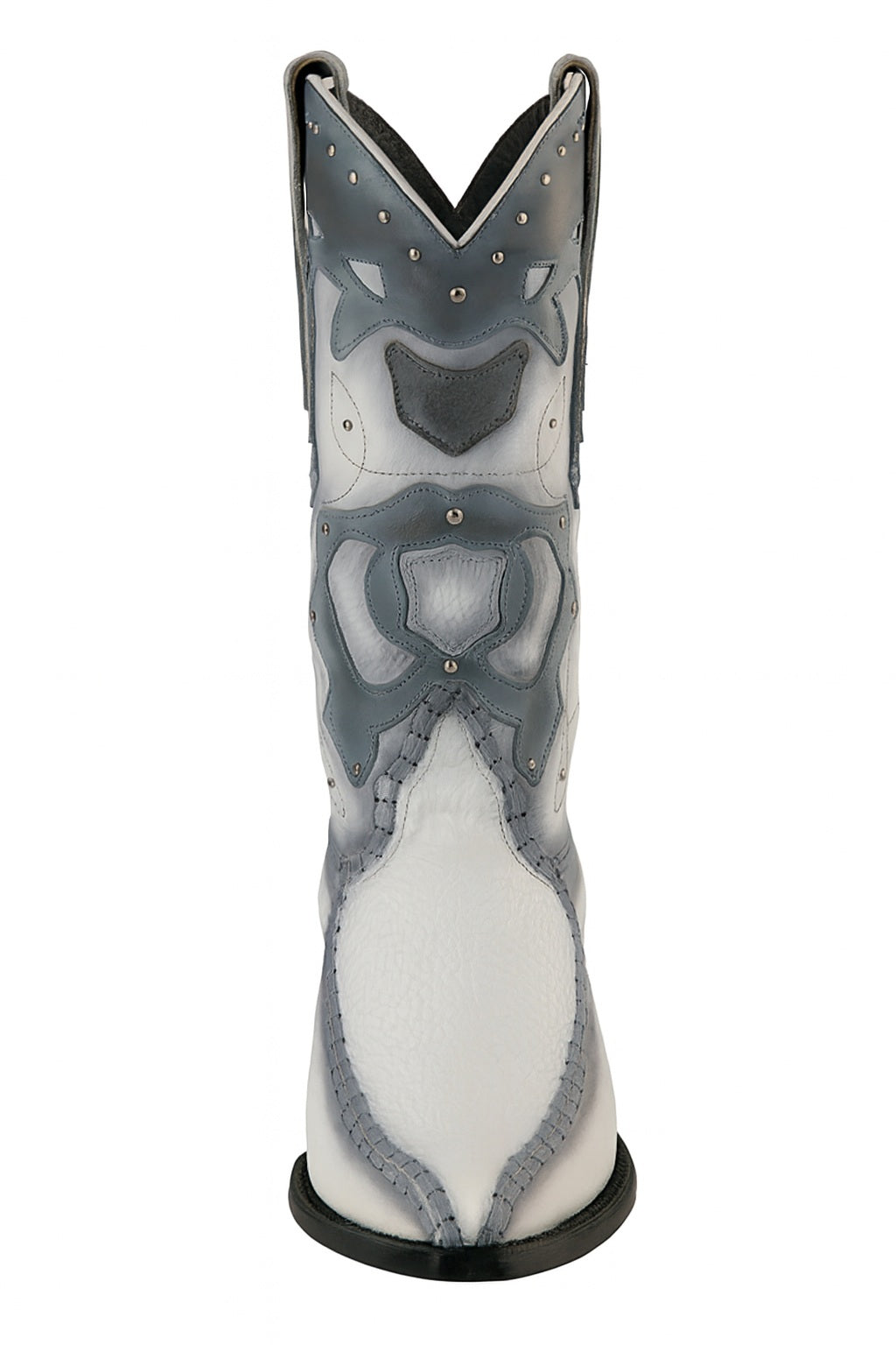 King Exotic Sharkskin Burnished White 3x Toe Boots