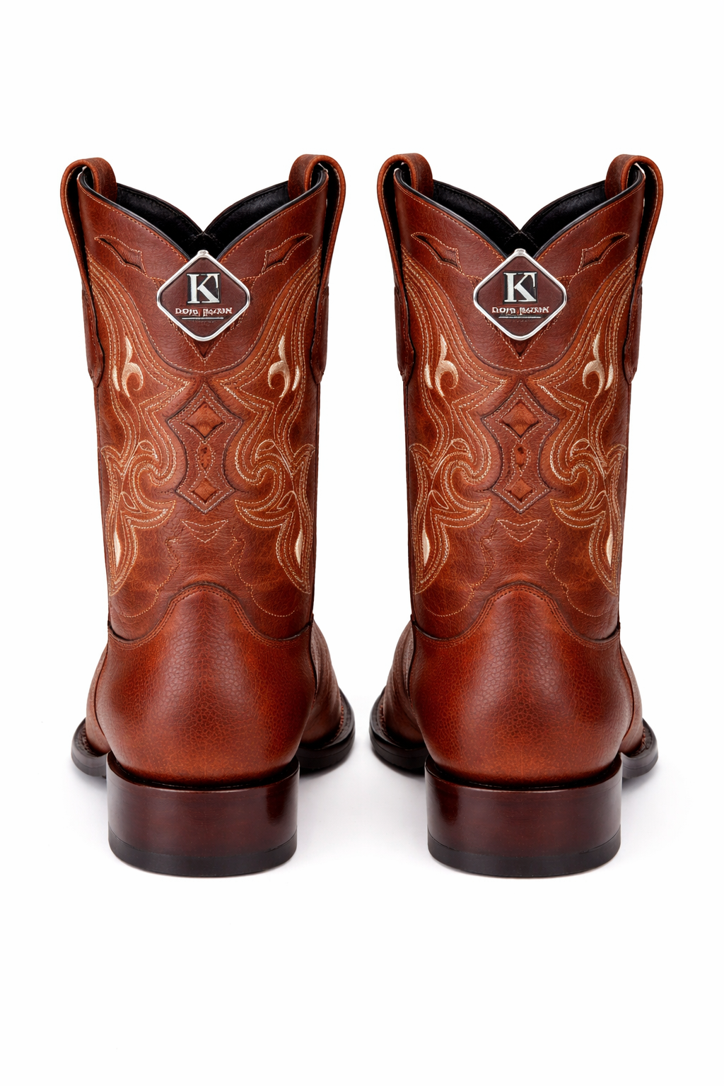 King Exotic Brown Dubai Toe Leather Boots for Men
